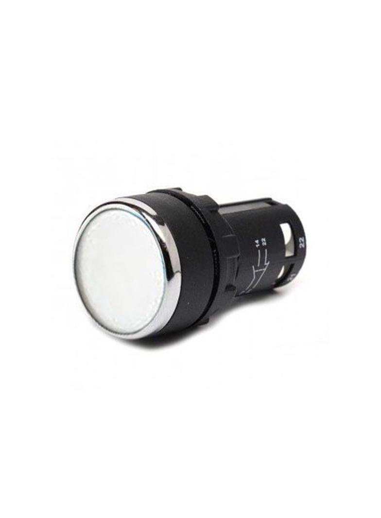 Przycisk monoblok, kryty, biały, 1NO+1NC