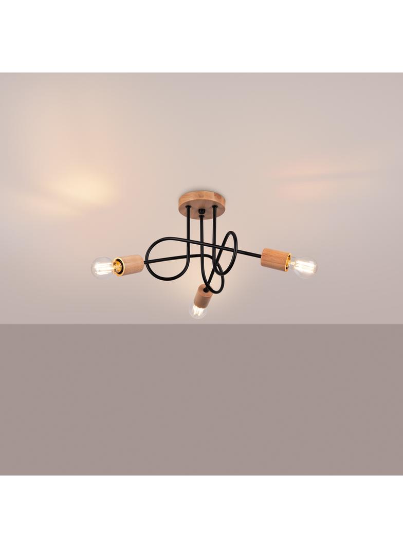 Sollux Żyrandol EMBER 3 czarny SL.1477