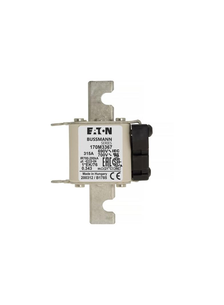 FUSE 315A 690V 1*EK/76 AR UC Wkładka szybka 315A AC 690V rozmiar 1 45x59x102 mm aR, 170M3367 EATON