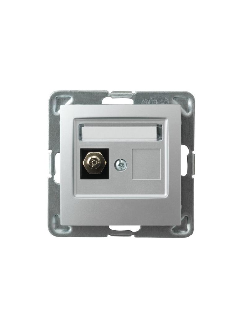 IMPRESJA Gniazdo ekwipotencjalne pojedyncze - kolor srebro