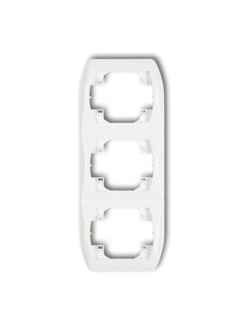 TREND Ramka pionowa potrójna biała