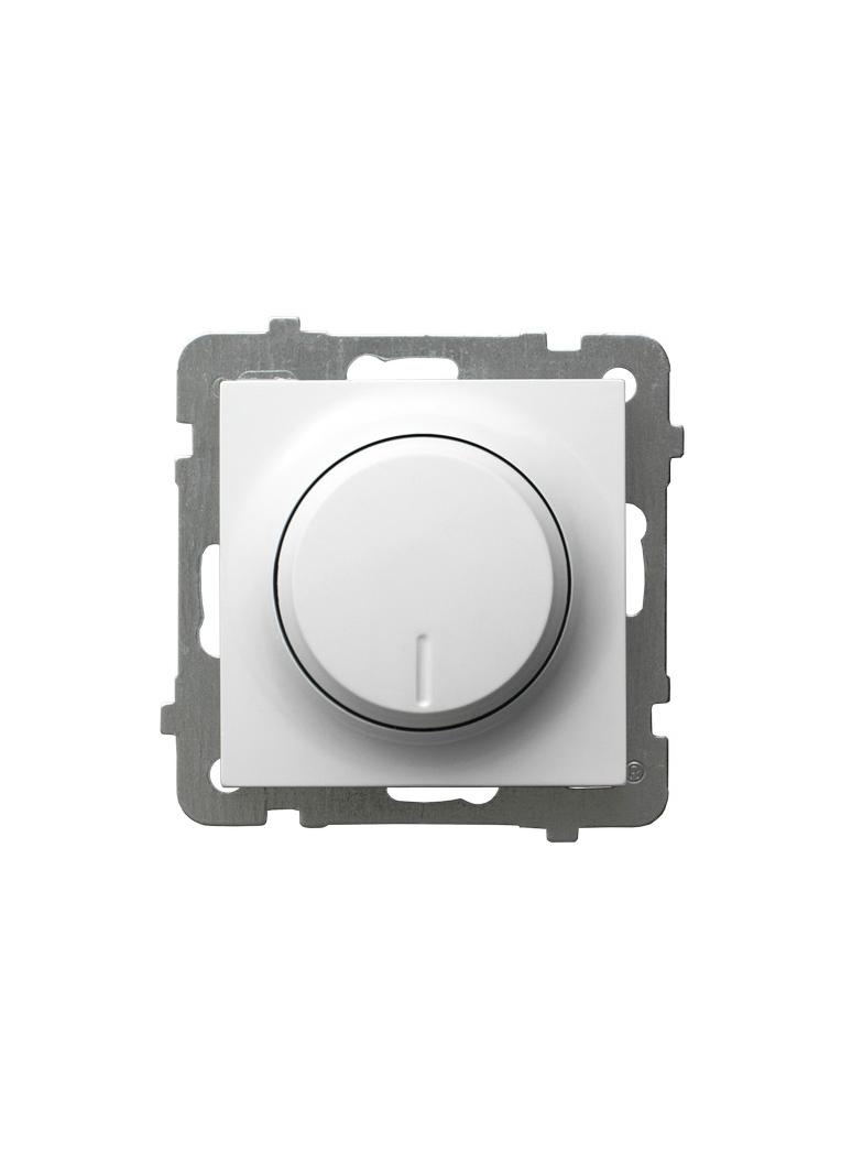 AS Ściemniacz przyciskowo-obrotowy przystosowany do obciążenia żarowego i halogenowego - kolor biały