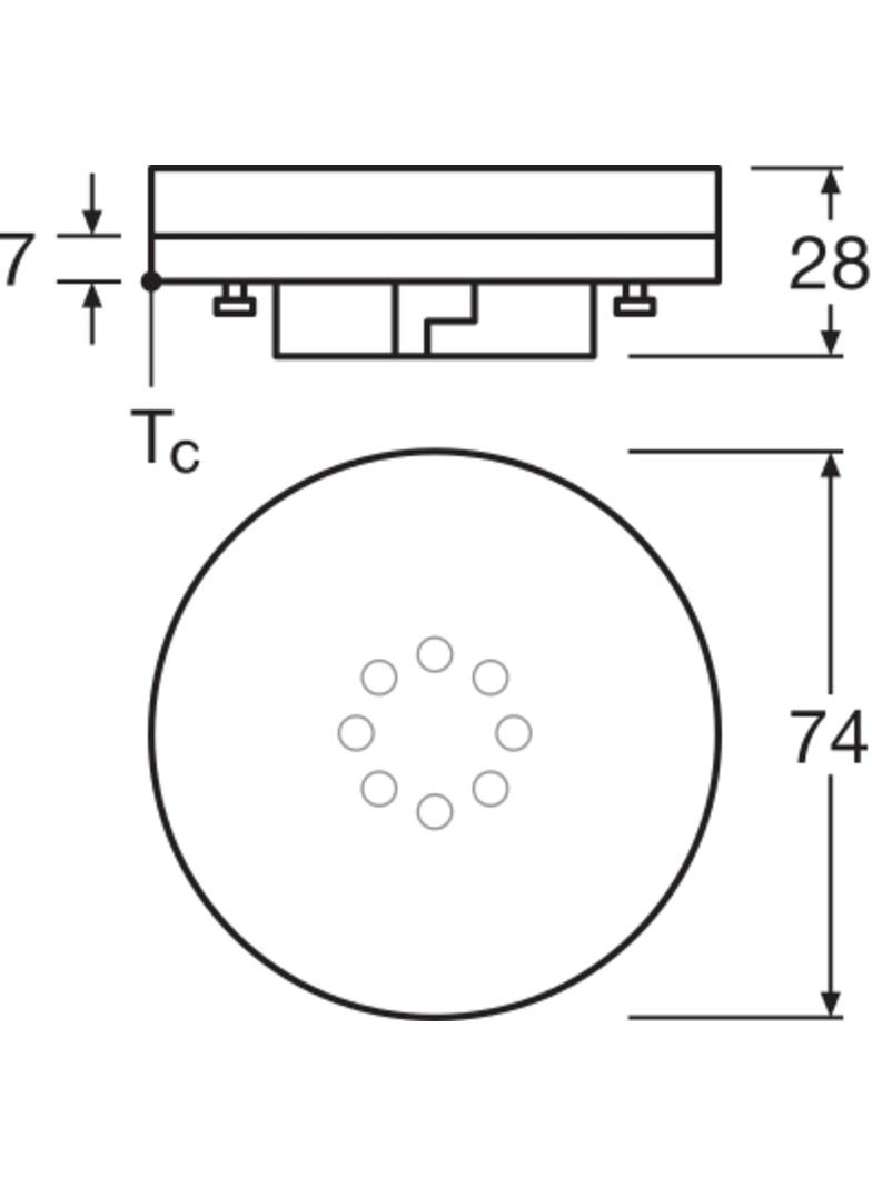 Lampa LED STAR non-dim Spot GX53 plastik 40 4,9W/827 GX53