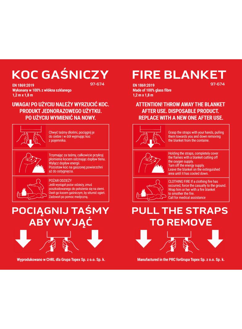 Koc gaśniczy szklany 1,2x1,8m