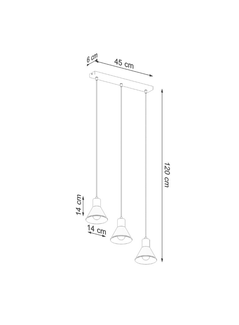 Sollux Lampa wisząca TALEJA 3 czarna [E27] SL.0986