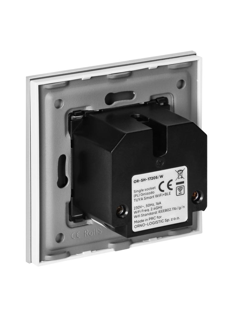 Gniazdo podtynkowe pojedyncze Tuya Smart Wi-Fi białe OR-SH-17205/W ORNO