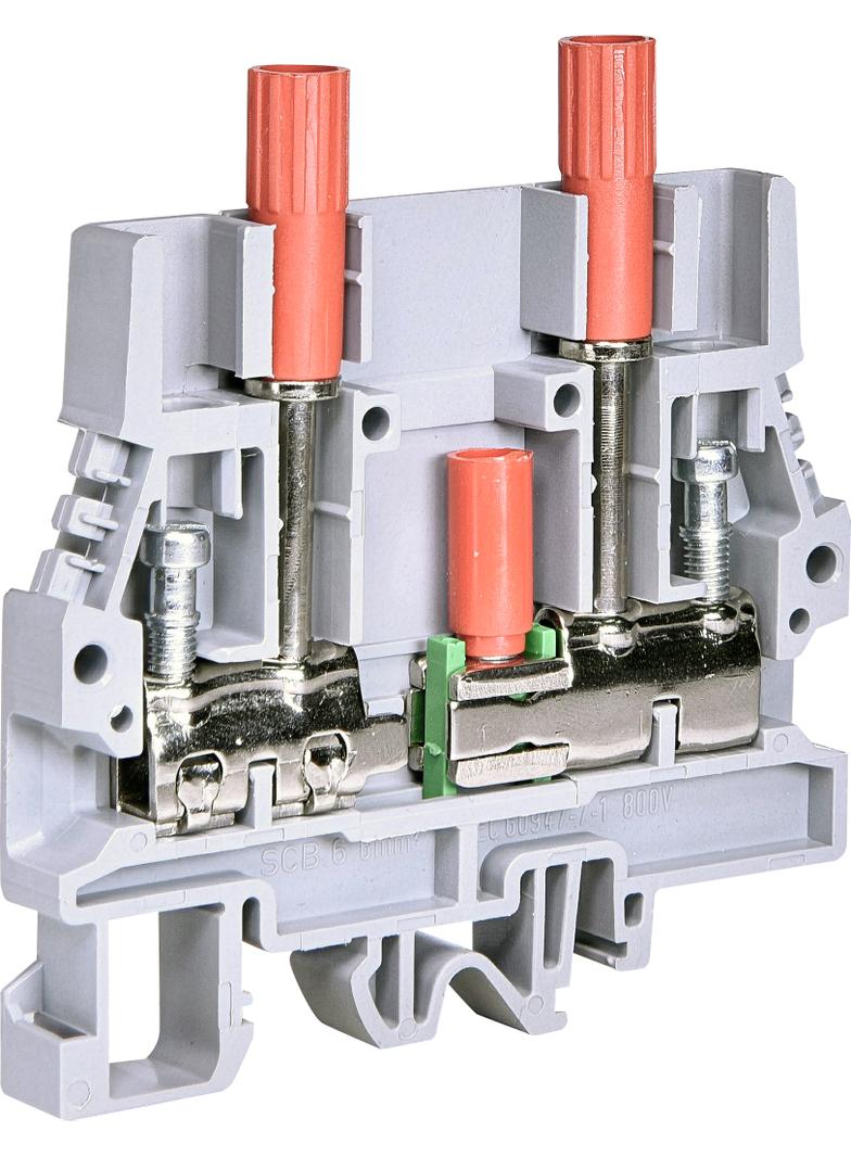 ESC-SCB.6/DD Złączka gwintowa pomiarowa rozłączalna (szara) 6 mm2