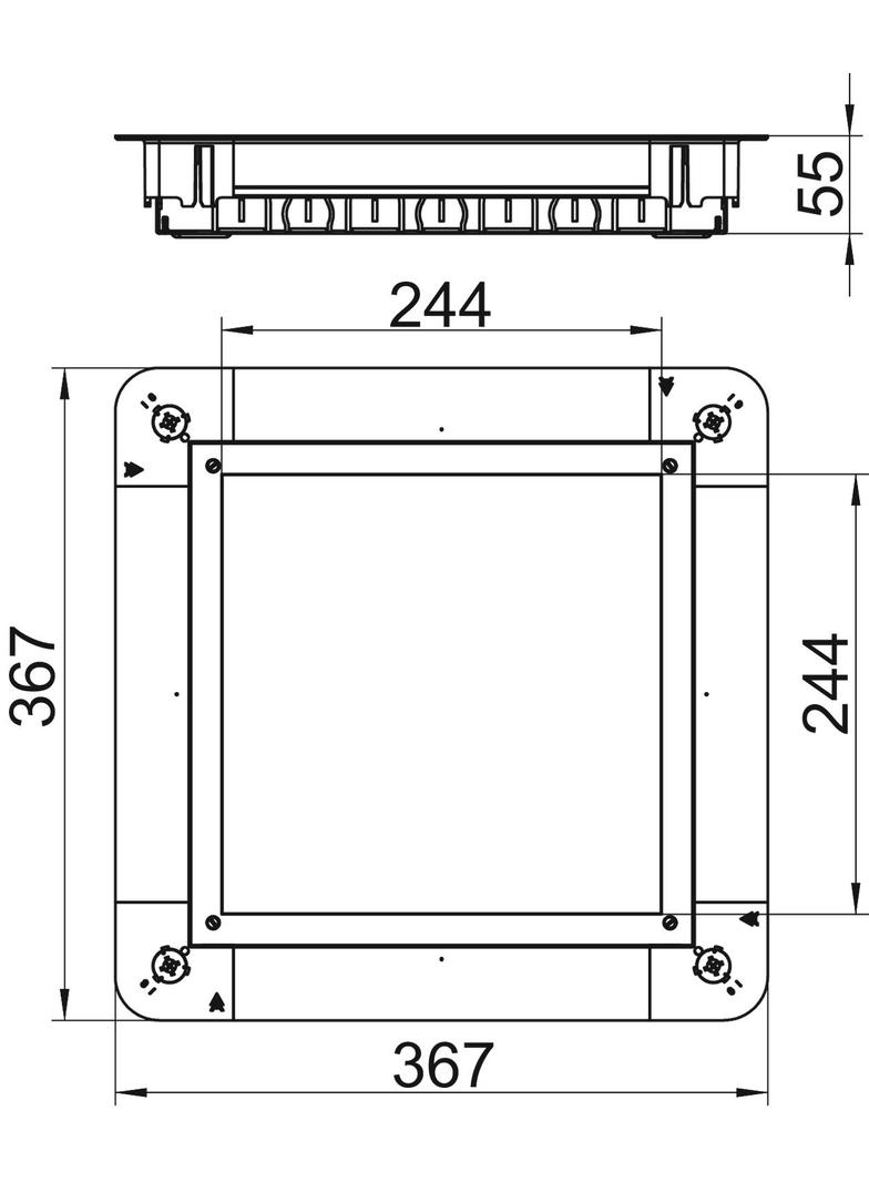 UGD55 250-3 9R, Puszka podpodłogowa SYSTEM 55