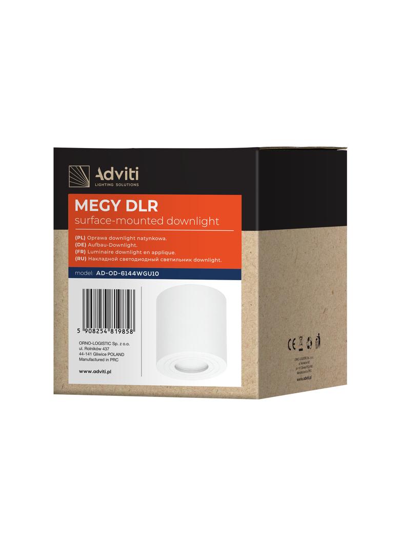 MEGY DLR GU10 downlight max 50W, IP54, okrągły, biały, aluminium AD-OD-6144WGU10 ORNO