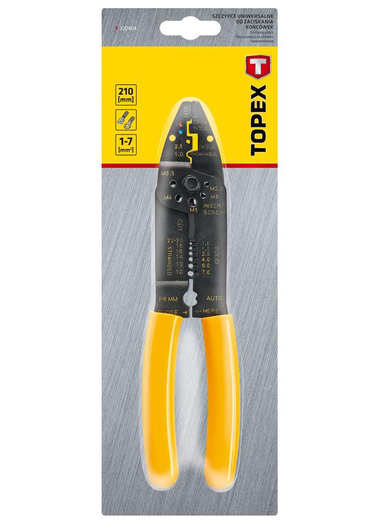 Szczypce do zaciskania końcówek 210 mm