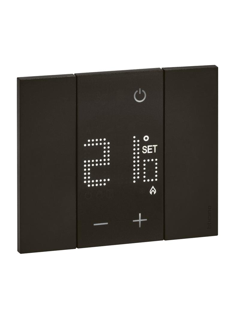 LIVING NOW - TERMOSTAT Z WYŚWIETLACZEM - 2 MODUŁY - CZERŃ, Bticino