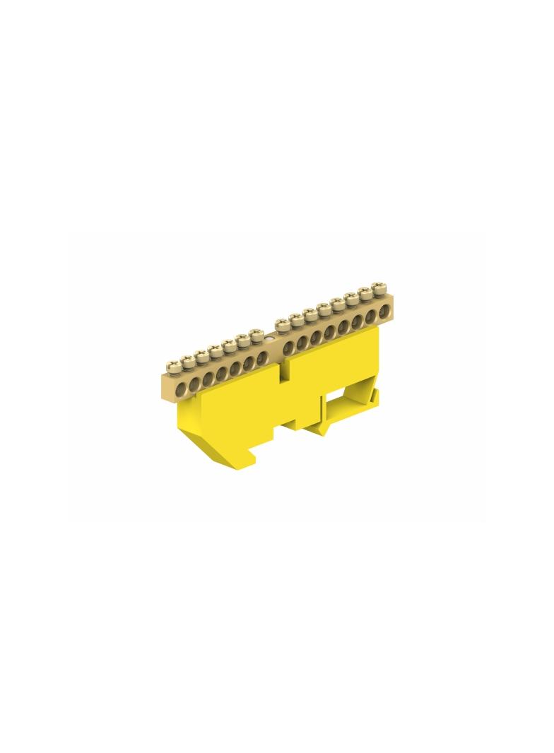 Listwa zaciskowa ochronna 15modu. /15x16mm2/Żółta