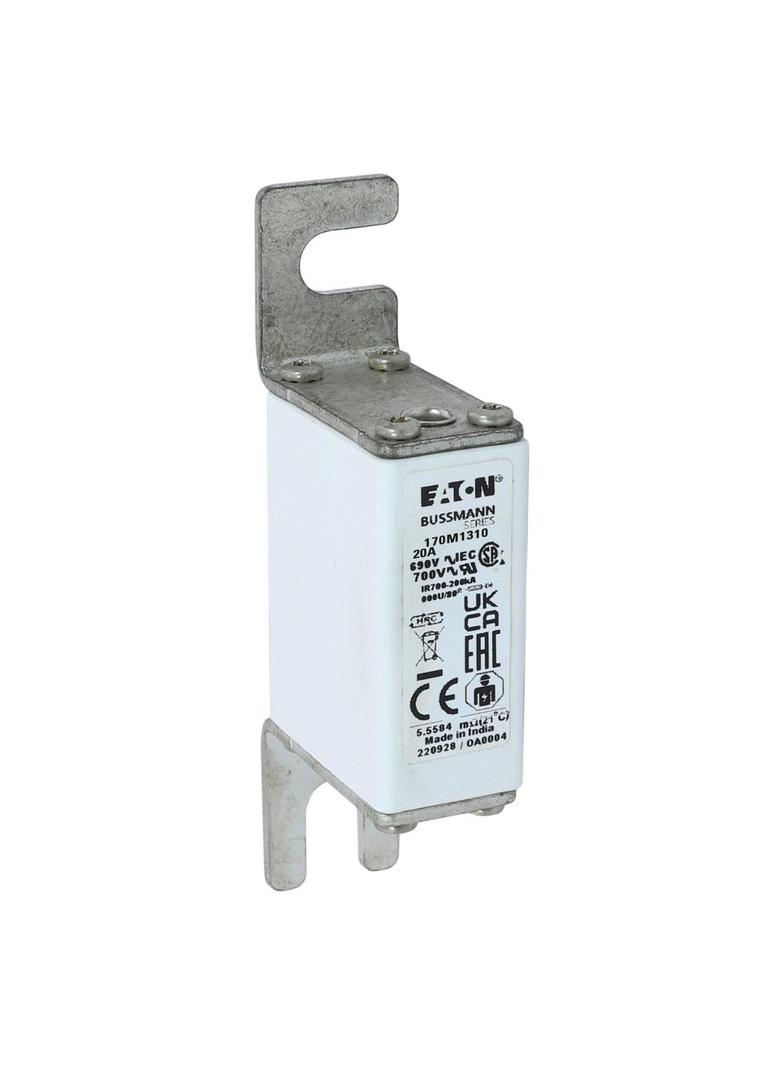 20A 690V IEC gR 000U/80 SQUARE BODY FUSE Wkładka szybka 20A AC 690V DIN 000 21x40x100 mm, 170M1310 E