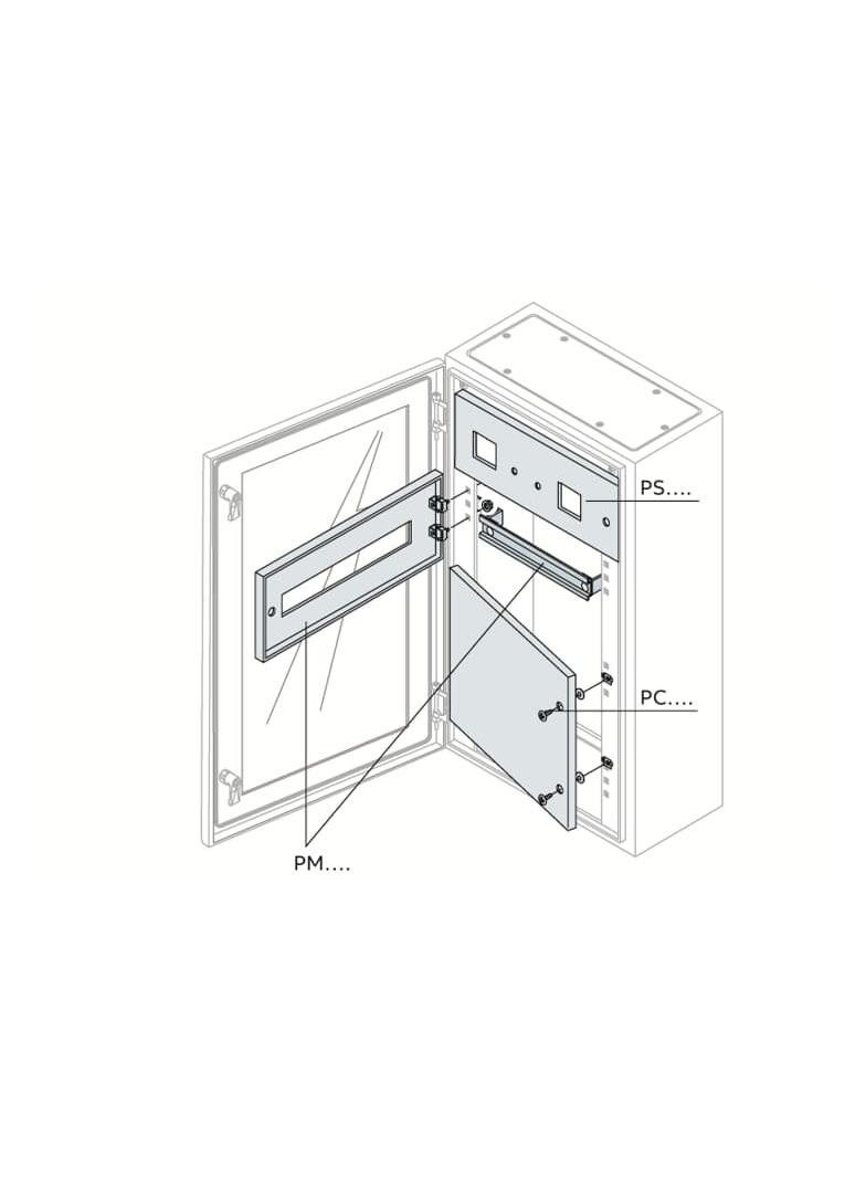 Na zawias. inst.panel72x72-200x600mm PS2676K ABB