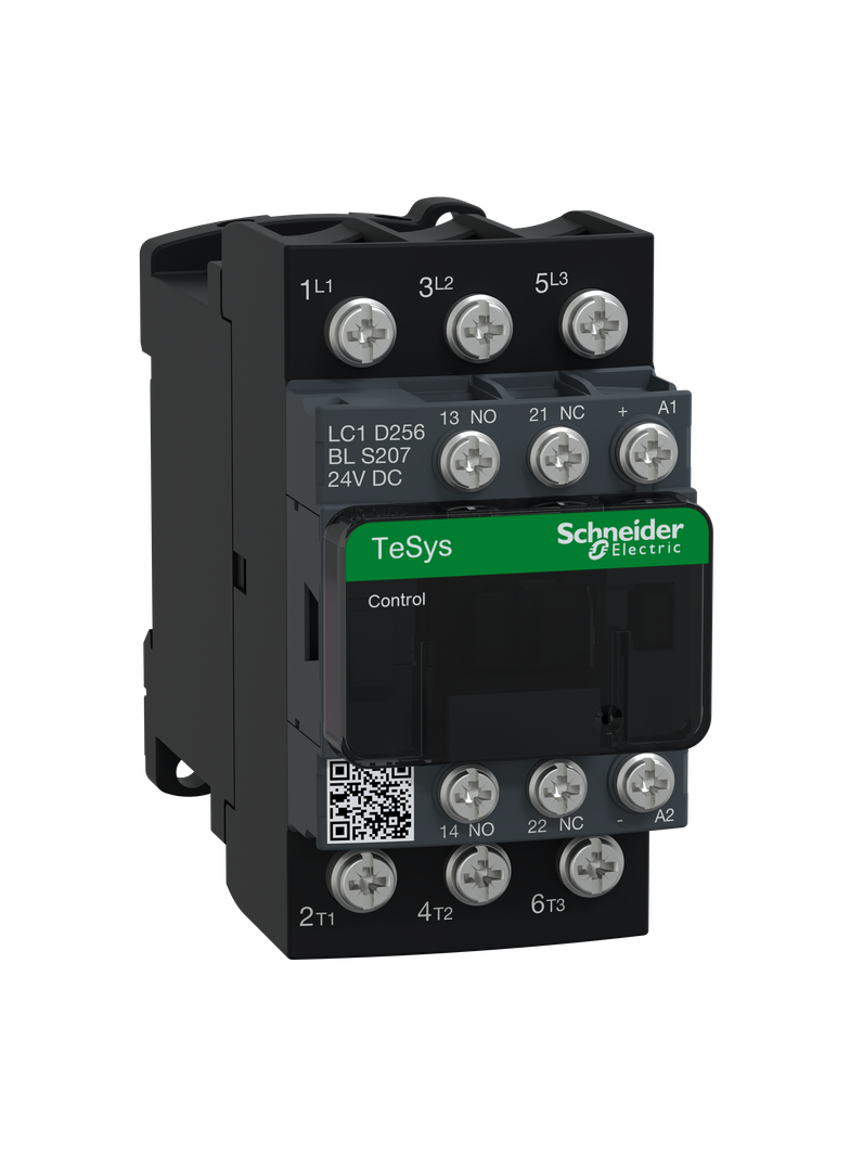 Stycznik mocy TeSys D [AC-3] 25A 3P 1Z 1R kolejowy cewka 24VDC niski pobór LC1D256BLS207 Schneider