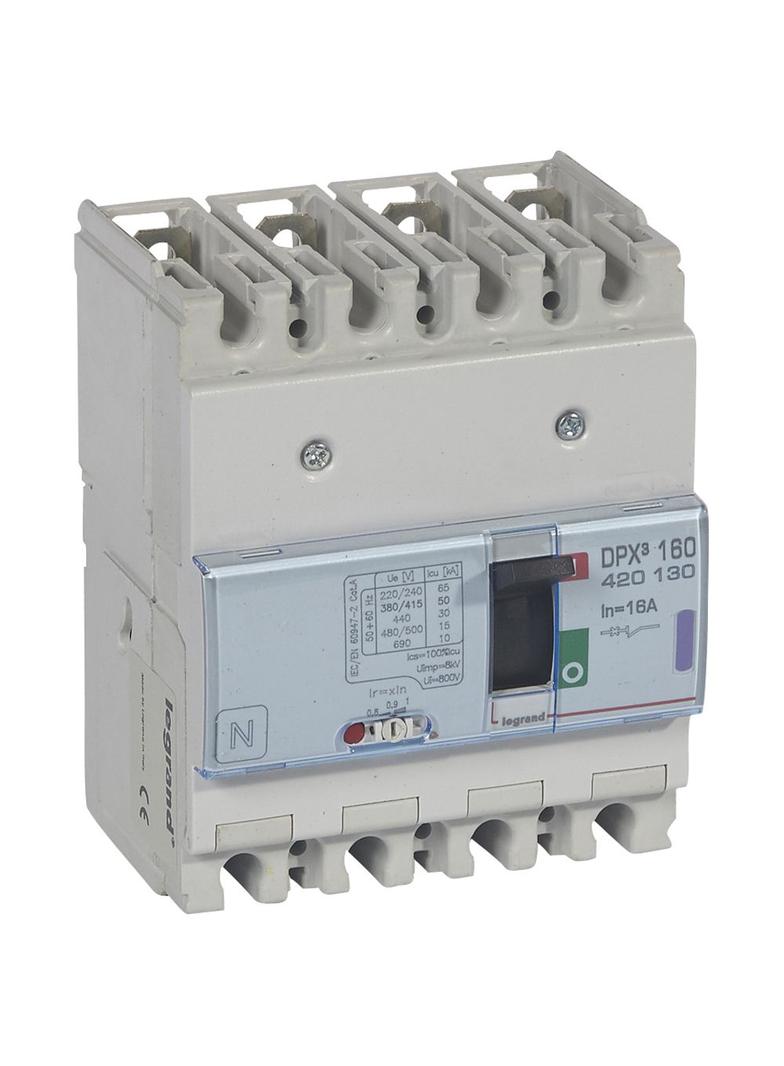Wyłącznik DPX3 160 4P 16A 50Ka 420130 LEGRAND