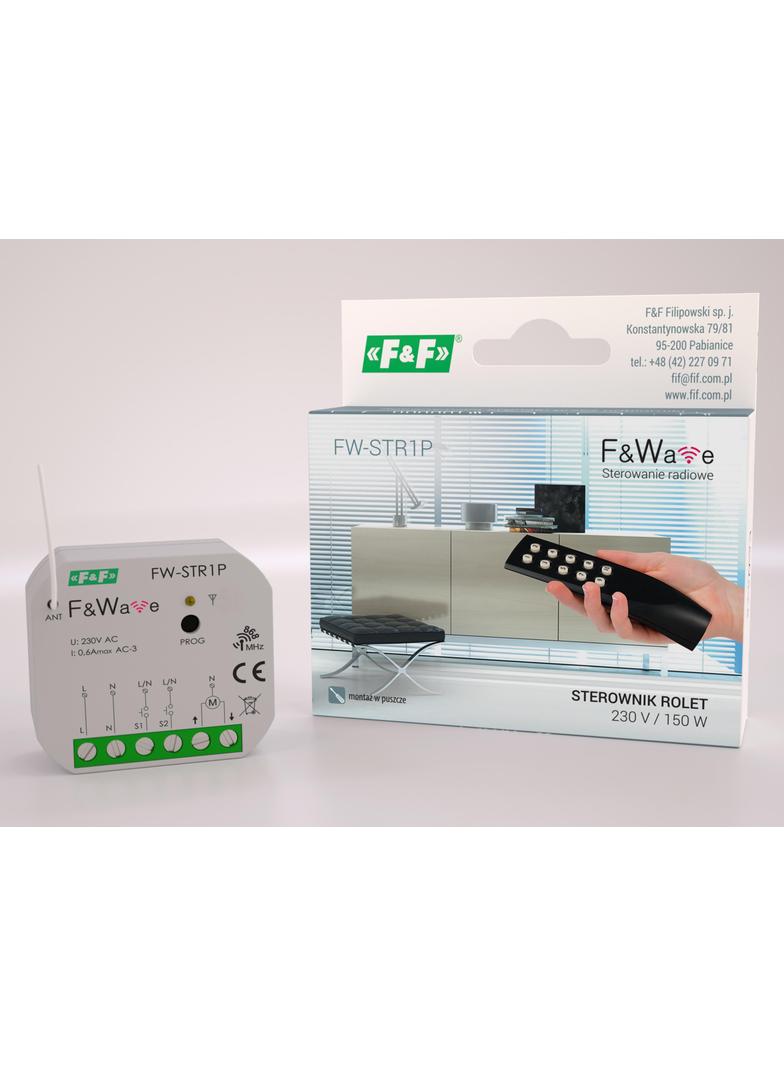 Radiowy sterownik rolet 230V- montaż PDT 85-265V AC/DC FW-STR1P F&F