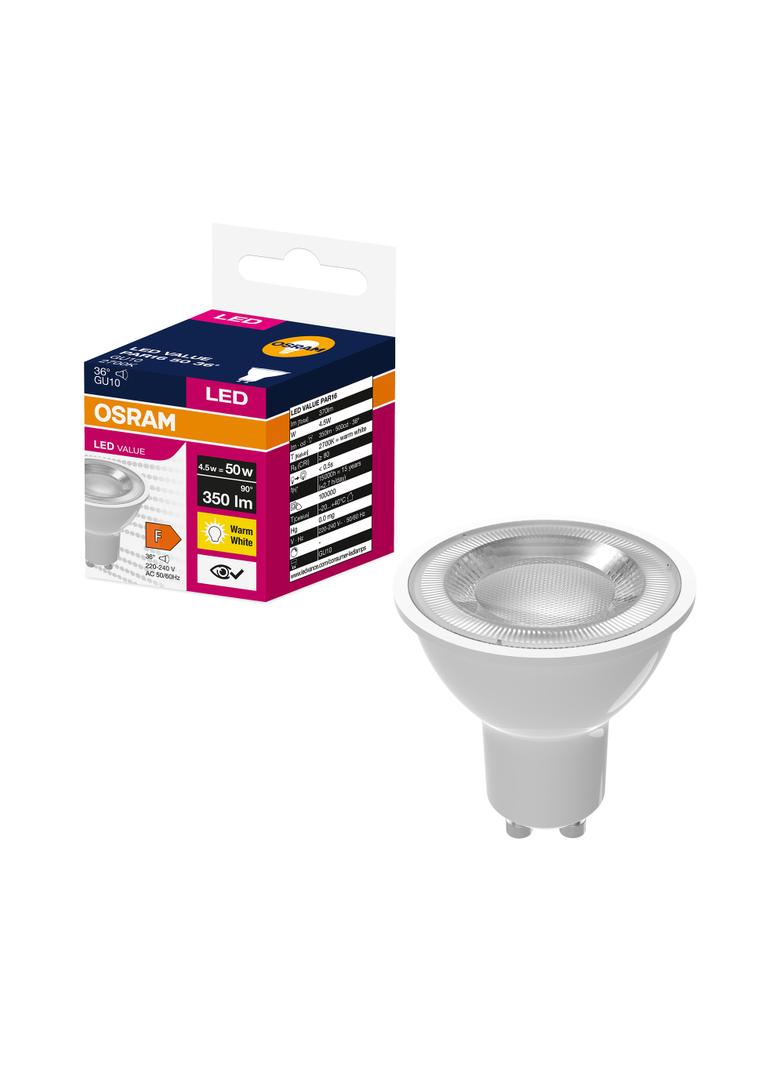 Żarówka LED GU10 5W 350lm 36st. 2700K ciepła biel VALUE OSRAM
