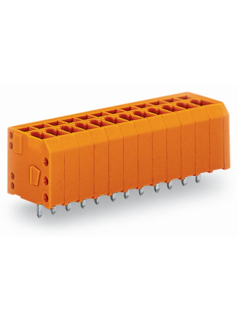 listwa zaciskowa do pł. drukowanych 2-bieg. pomarańczowa raster 3,81 mm