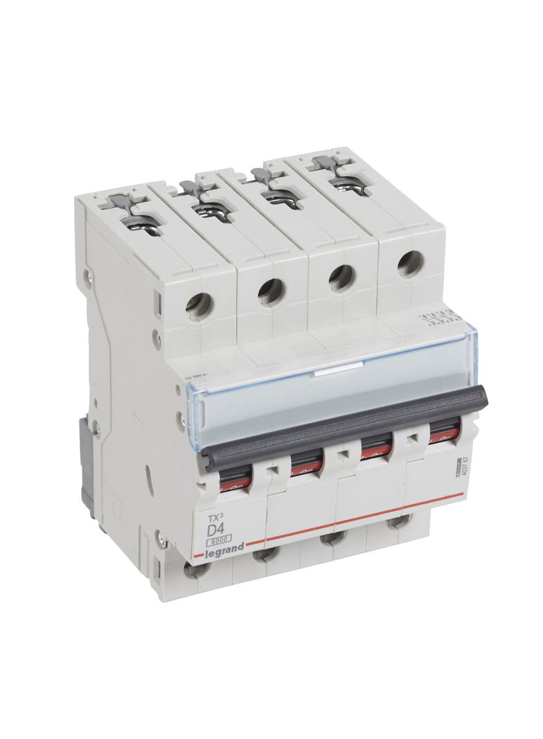 Wyłącznik Nadprądowy S 304 4P D4A 6kA TX3 403767 LEGRAND