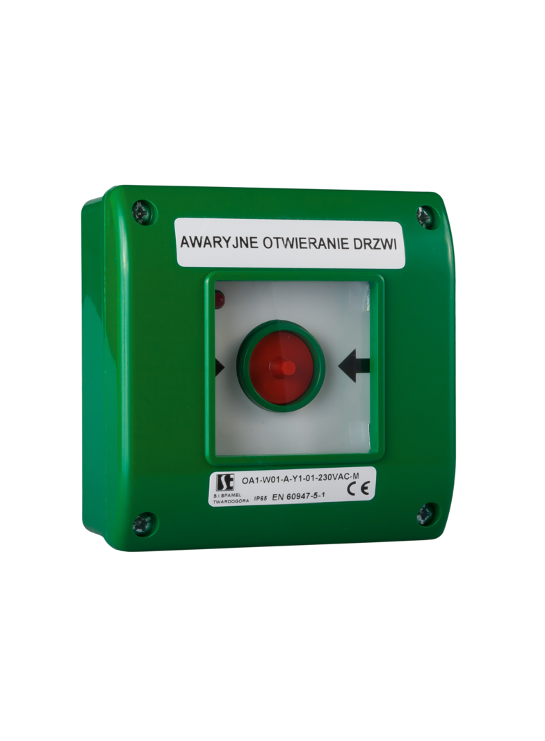 OA1-WER.PODTYN.PRZYCISK ZWAL.SAMOCZ. 1 TOR ZWIER+LED SYGN.24VDC+MŁOTECZEK