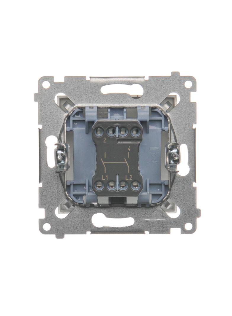 Simon 54 Łącznik dwubiegunowy 16A z. śrub. złoty mat