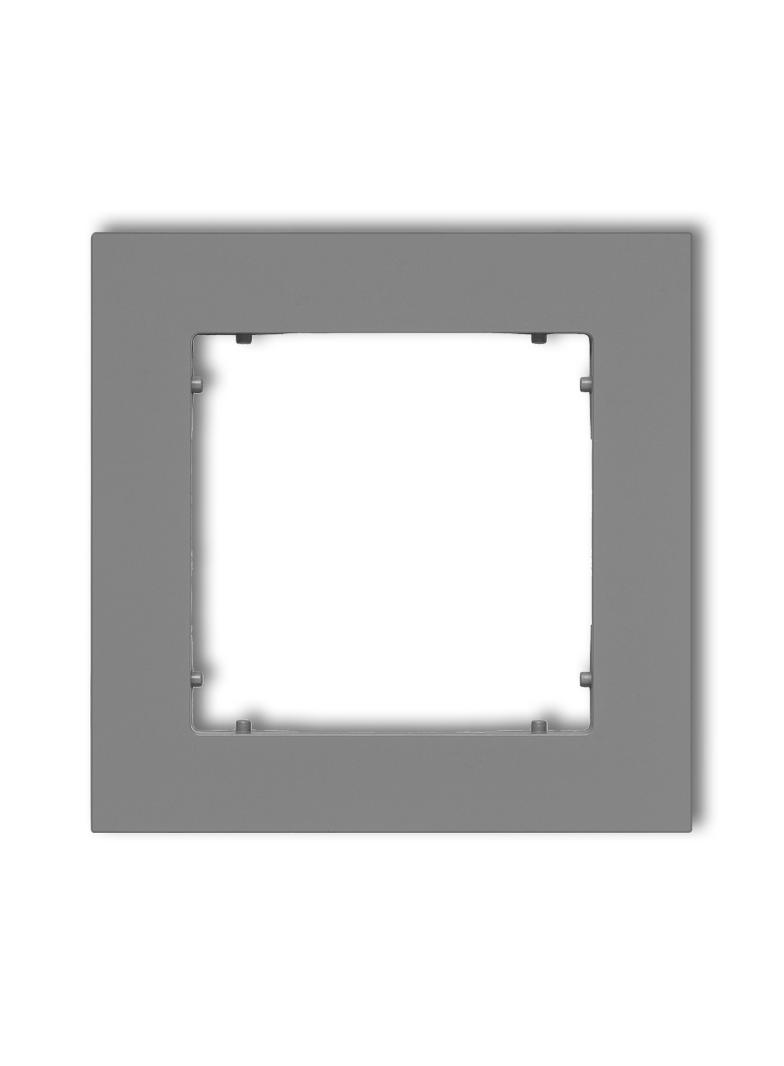 MINI Ramka uniwersalna pojedyncza z tworzywa szary mat 27MR-1 KARLIK