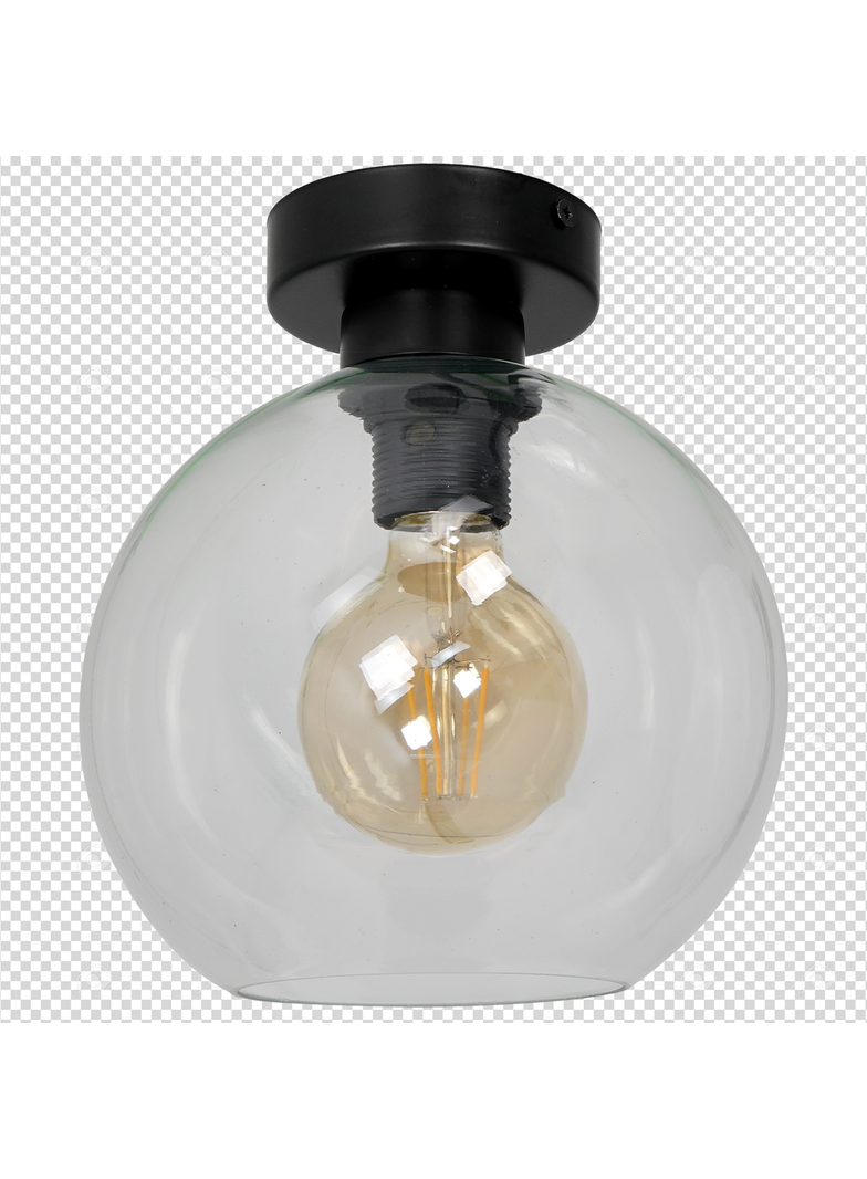 Milagro plafon Sofia Clear E27 czarny MLP6573
