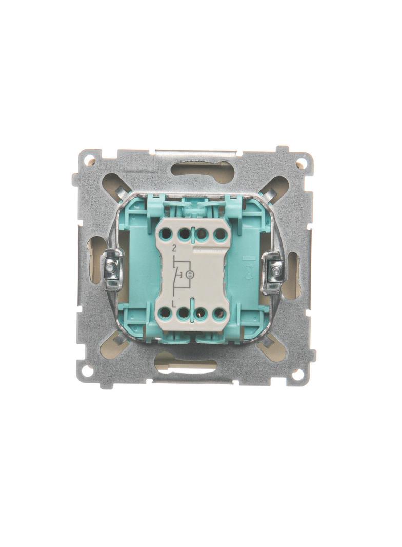 Simon Basic Przycisk pojedynczy zwierny bez piktogramu z podświetleniem LED 10A 250V szybkozłączka beż BMP1L.01/12 KONTAKT