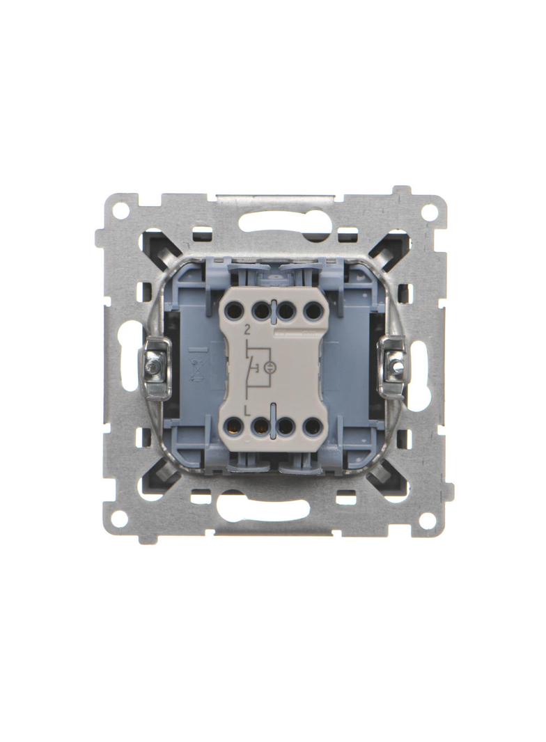 Simon 55 Przycisk zwierny pojedynczy zwierny z podświetleniem LED szybkozłączka Grafitowy mat