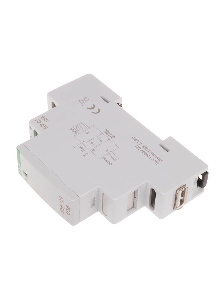 Separator / wzmacniacz linii USB 1 moduł zasilanie 5V DC montaż na szynie DIN SEP-03USB F&F
