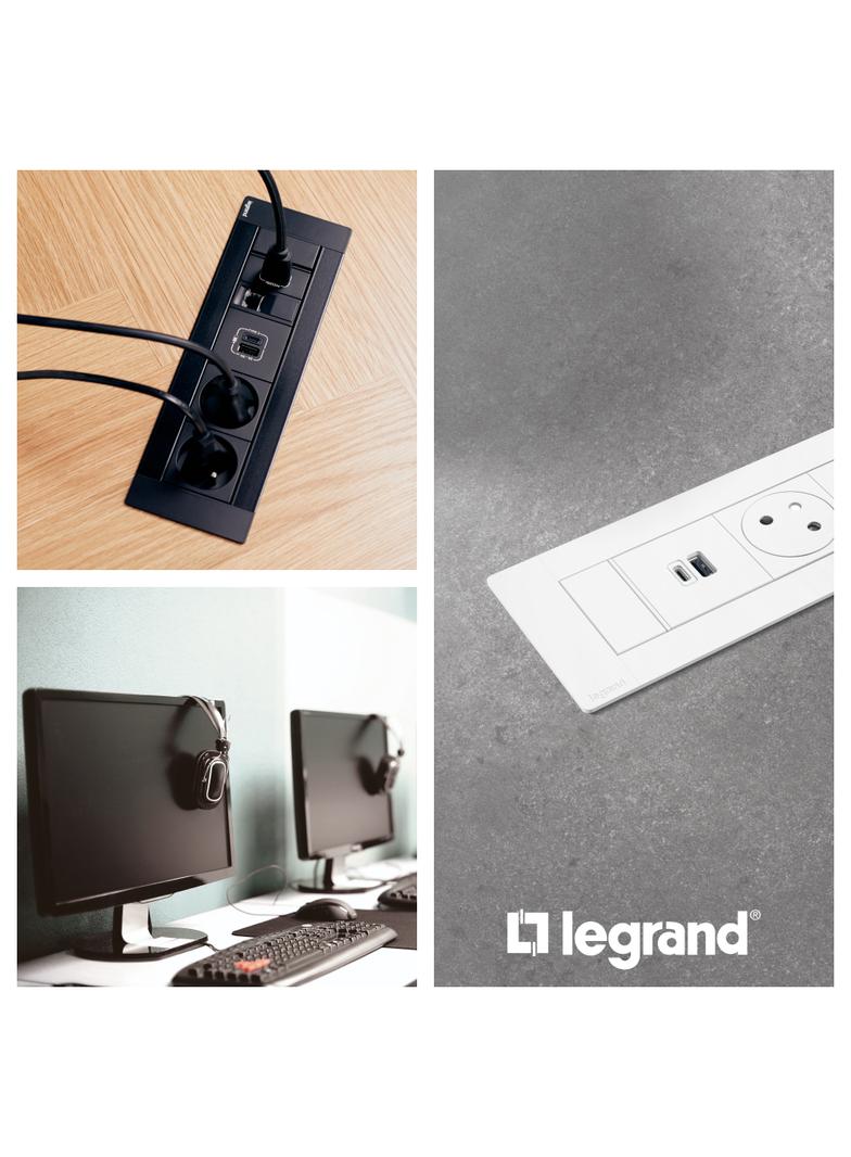 INCARA: MULTILINK - 2X2P+Z / USB A+C - 2,0 M-CZARNY, Legrand