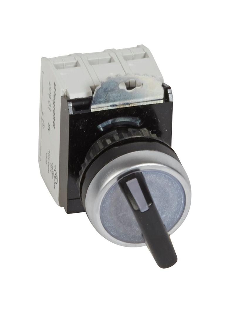 Osmoz Komplet Z Podśw.-Manetka Czerw. 24V 2 Pozycje Stabilne + Uchwyt 1No+1Nc 023763 LEGRAND