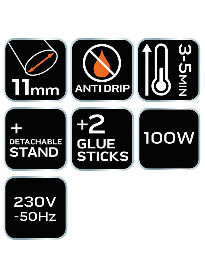 Pistolet klejowy 11 mm, 100W