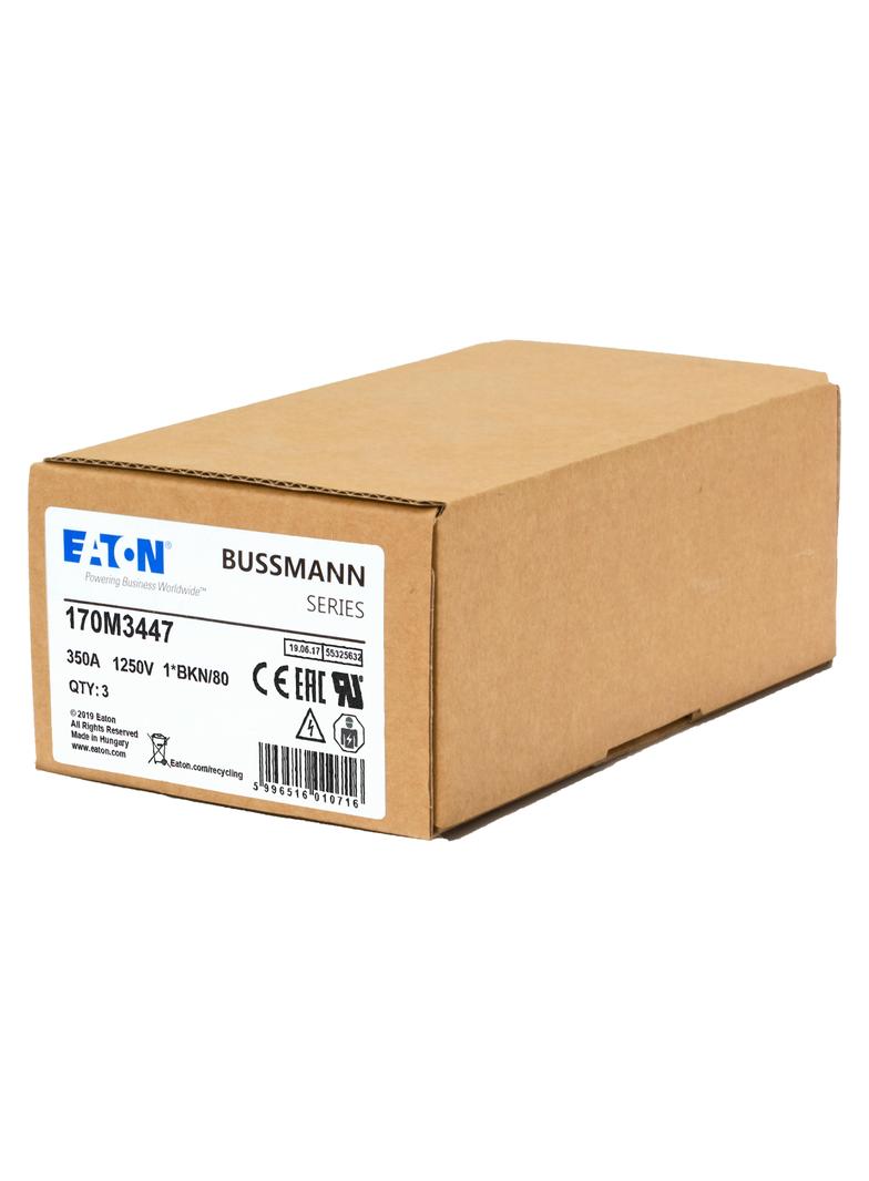FUSE 350A 1250V 1*BKN/80 AR CU Wkładka szybka 350A AC 1250V rozmiar 1 45x59x81 mm aR 170M3447 EATON