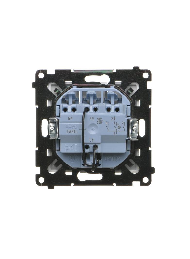 Simon 55 Łącznik potrójny z podświetleniem LED szybkozłączka Aluminium mat TW31L.01/143 KONTAKT