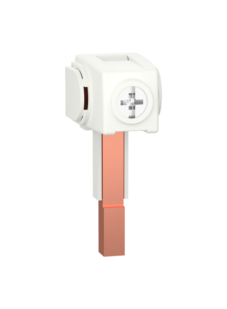 Zacisk zasilający Acti9 do szyny sztyftowej 3+N-biegunowej A9XPCM04 zestaw 4 sztuk