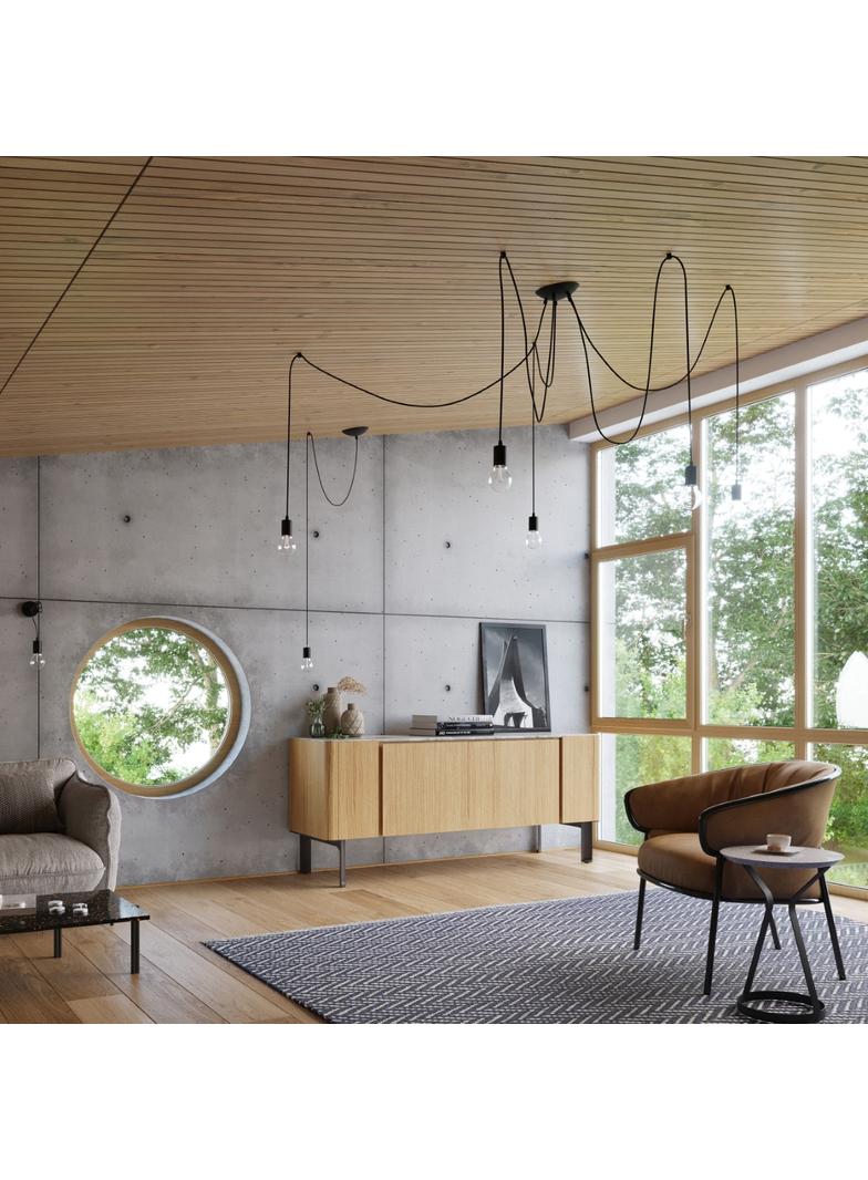 Sollux Żyrandol EDISON 7 czarny SL.0372