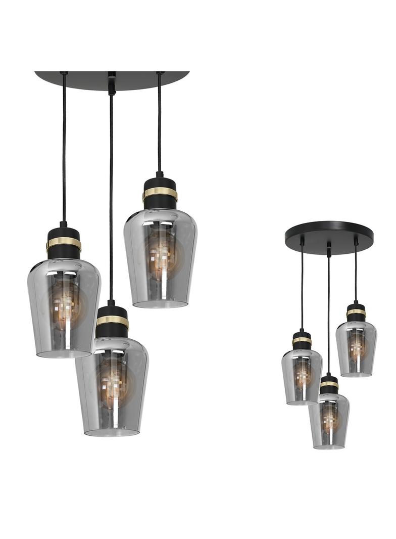 Milagro lampa wisząca Richmond 3xE27 czarno/złota MLP6541