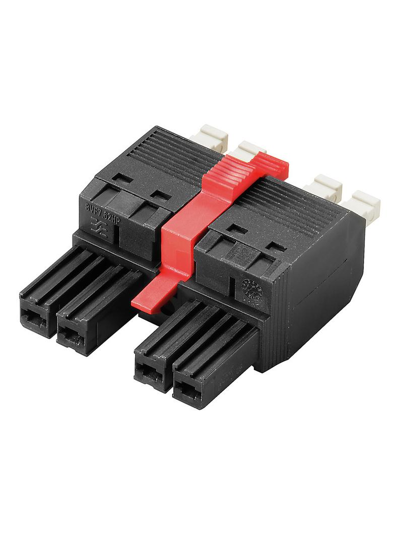 BVFL 7.62HP/04/180MF3 SN BK BX Wtyk PCB (złącze wiązki), 7.62 mm, Liczba biegunów: 4, PUSH IN z aktuatorem /48szt./ 1547540000 WEIDMÜLLER