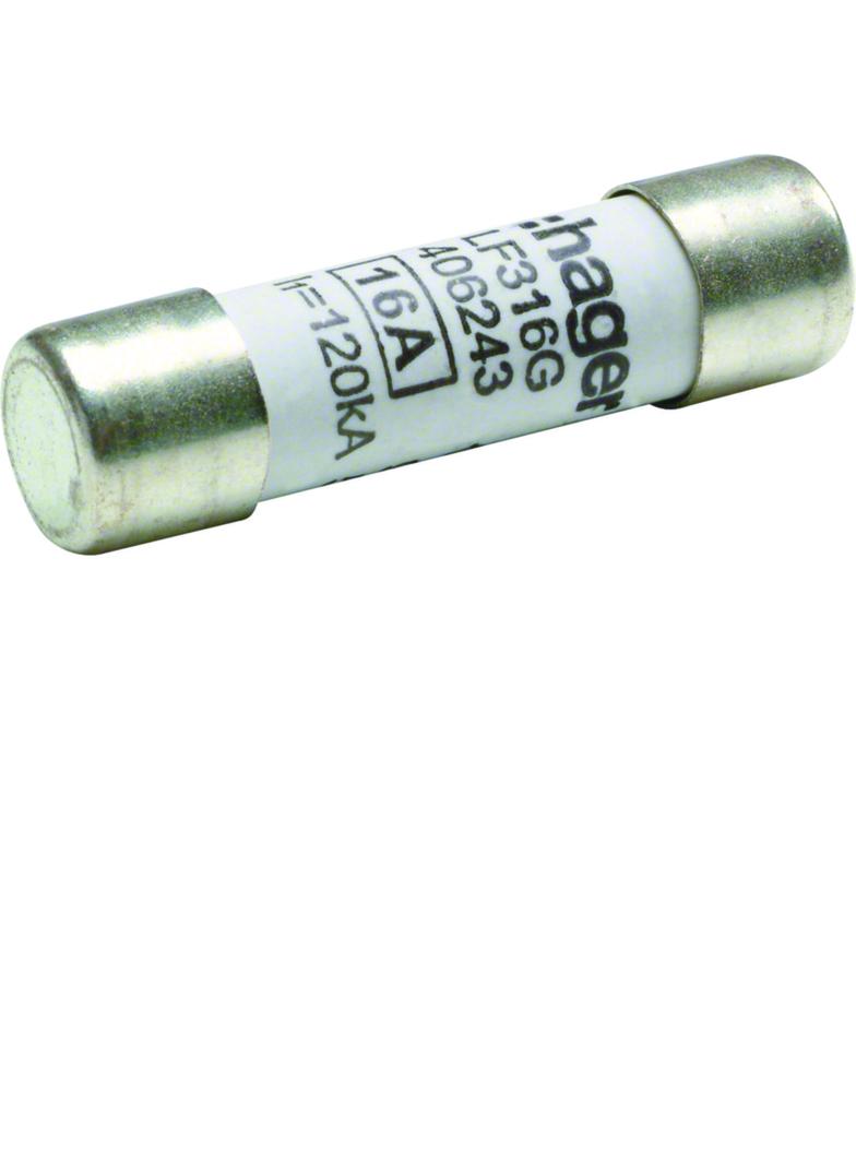Wkładka bezpiecznikowa cylindryczna CH-10 10x38mm gG 16A 500VAC LF316G HAGER