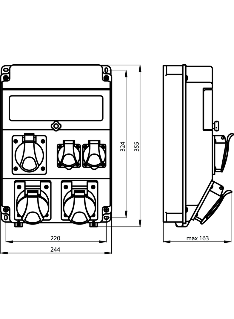 ROZDZIELNICA NISKIEGO NAPIĘCIA RP,3F-16A,2X1F-16A,2X5X16A,4X3X16A