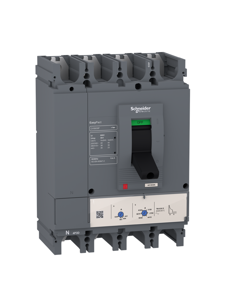 Compact CVS, wyłącznik 36kA , wyzwalacz TMD600A 4P3D