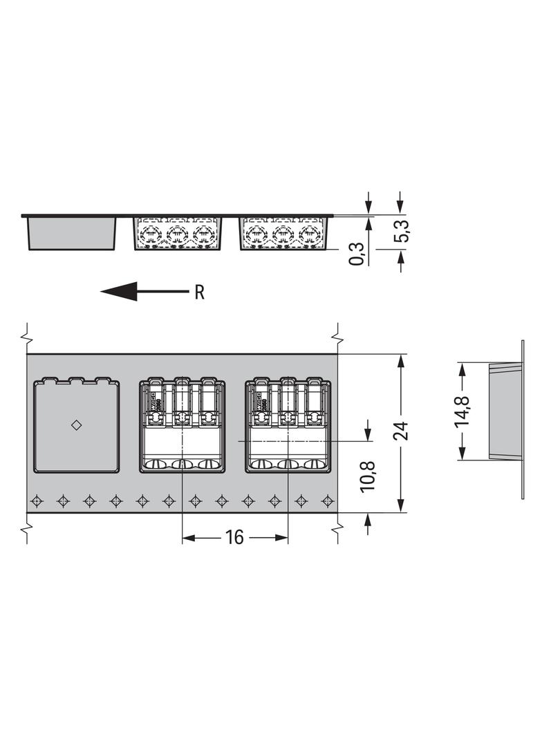złączka SMD do płytek drukowanych z przyciskami
