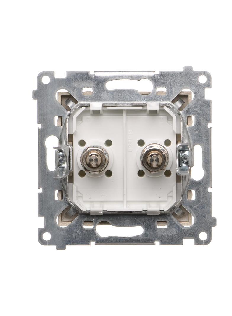 Simon 54 Gniazdo ekwipotencjalne podwójne złoty mat