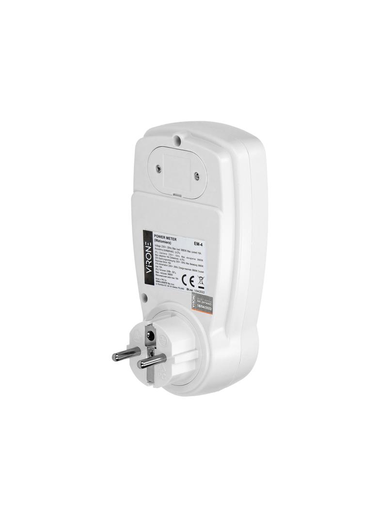 Jednotaryfowy watomierz kalkulator energii z wyświetlaczem LCD jedna taryfa wbudowany akumulator EM-