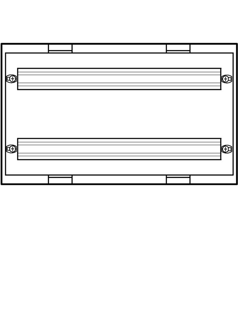 univers N Blok dla aparatów modułowych montowanych poziomo 2x24M 300x500mm UD22B3 HAGER