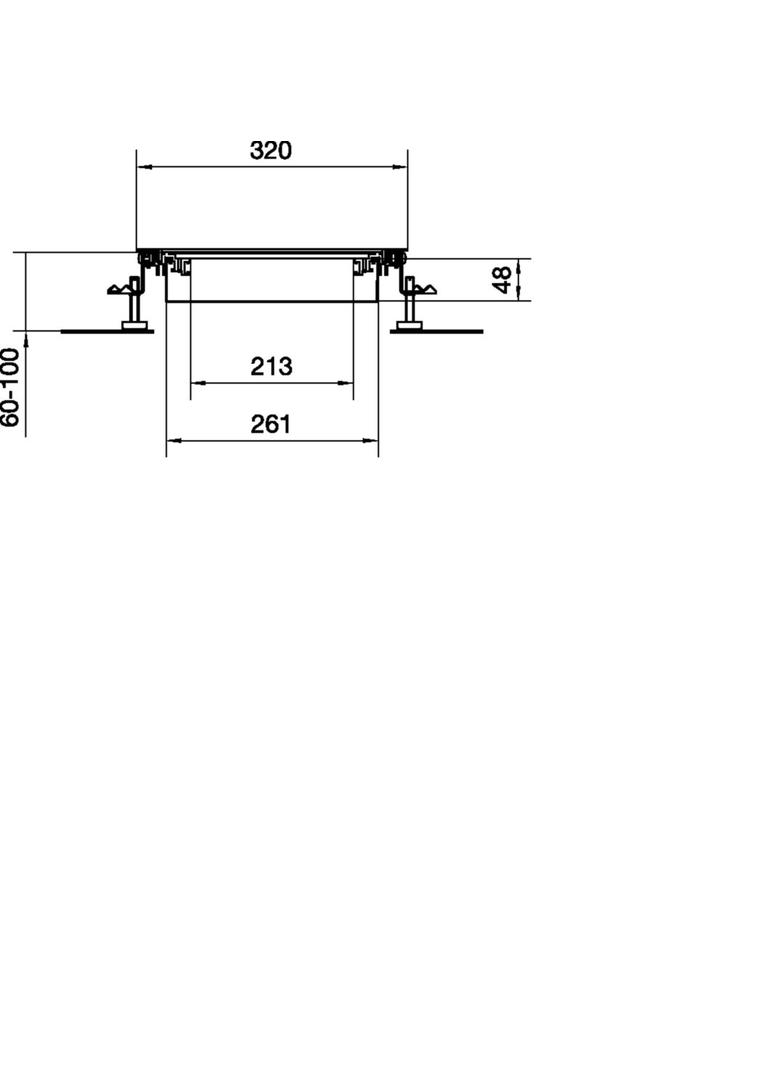 tehalit.BK Kanał współpoziomy wanna stalowa BKWD 300x(60-100)mm stal BKWD300060 HAGER