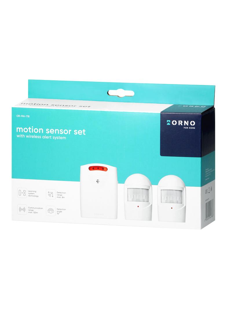 Zestaw czujników ruchu z sygnalizacją bezprzewodową IP44, 120m