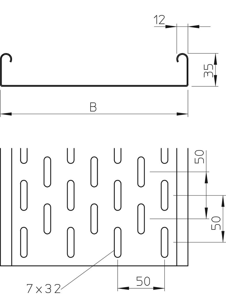 KORYTKO KABLOWE 1,0MM 35X300 FT